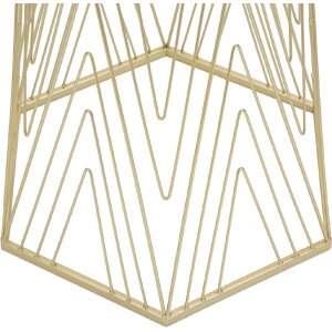 Tavolo telefonico Mauro Ferretti linee 40x35x80 cm oro