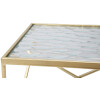 Mauro Ferretti set di tavolini Glassy 2 pezzi 31,5x31,5x68 e 28x28x64 cm oro