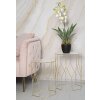 Mauro Ferretti set di tavolini in vetro 2pz Ø 37x47 e 31x42 cm oro