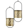 Mauro Ferretti vaso da parete Hong double 27x14x48 cm nero oro