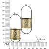 Mauro Ferretti vaso da parete Hong double 27x14x48 cm nero oro