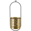 Mauro Ferretti vaso da parete Hong 14x14x37 cm nero oro