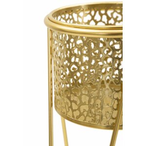 Mauro Ferretti portafiori Glod set di 2 21x20x46 e 18x18x32 cm oro