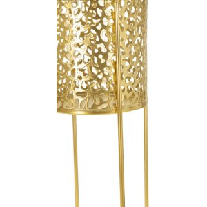 Mauro Ferretti portafiori Nat set di 2 Ø 17x46 e Ø 14x34 cm oro