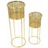 Mauro Ferretti portafiori Nat set di 2 Ø 17x46 e Ø 14x34 cm oro