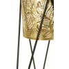 Mauro Ferretti Drak set di 2 portafiori 21x20x46 e 18x18x32 cm nero oro