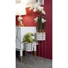 Mauro Ferretti portafiori Whity set di 2 Ø 17x46 e 14x34 cm oro bianco