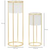 Mauro Ferretti portafiori Whity set di 2 Ø 17x46 e 14x34 cm oro bianco