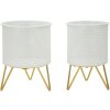 Mauro Ferretti Gaspy set di 2 portafiori Ø 16x20 e 13x20 cm oro bianco