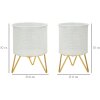 Mauro Ferretti Gaspy set di 2 portafiori Ø 16x20 e 13x20 cm oro bianco