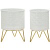 Mauro Ferretti Carly portafiori set di 2 Ø 16x20 e 13x20 cm oro bianco