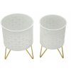 Mauro Ferretti Carly portafiori set di 2 Ø 16x20 e 13x20 cm oro bianco