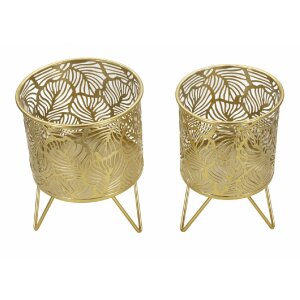 Mauro Ferretti portafiori Naty set di 2 Ø 16x20 e 13x20 cm oro
