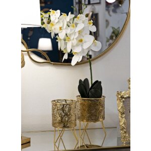 Mauro Ferretti portafiori Naty set di 2 Ø 16x20 e 13x20 cm oro
