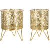 Mauro Ferretti portafiori Naty set di 2 Ø 16x20 e 13x20 cm oro