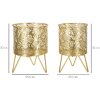 Mauro Ferretti portafiori Naty set di 2 Ø 16x20 e 13x20 cm oro