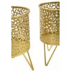 Mauro Ferretti Piny set di 2 portafiori Ø 16x20 e 13x20 cm oro