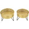 Mauro Ferretti Zanny set di 2 portafiori Ø 20,5x13 e 18x13 cm oro nero