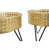 Mauro Ferretti Bossy set di 2 portafiori Ø 20,5x13 e 18x13 cm nero oro