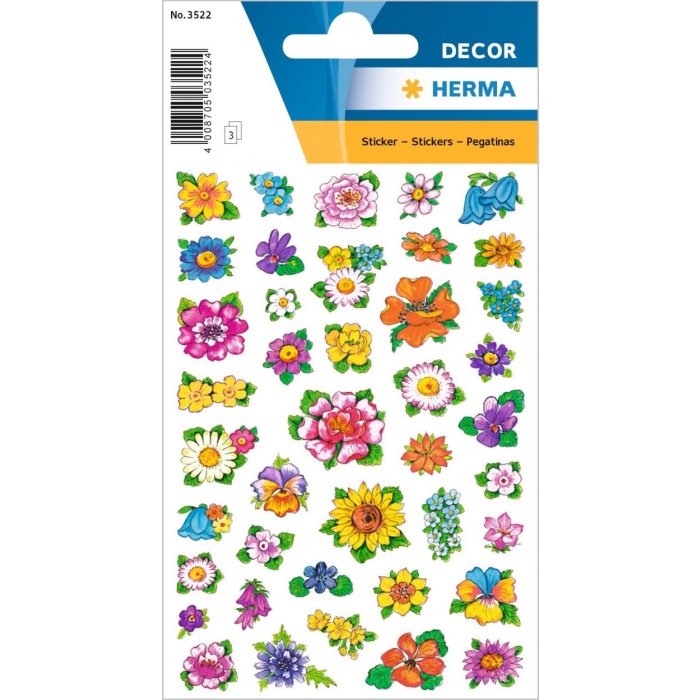 Etichette decorative decorazione Piccole teste di fiori 3 sh.