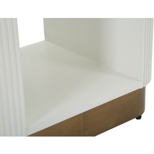 Mauro Ferretti comodino Tolosa 48x40x62 cm bianco marrone
