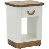 Mauro Ferretti comodino Tolosa 48x40x62 cm bianco marrone