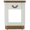 Mauro Ferretti comodino Tolosa 48x40x62 cm bianco marrone