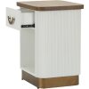 Mauro Ferretti comodino Tolosa 48x40x62 cm bianco marrone