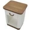 Mauro Ferretti comodino Tolosa 48x40x62 cm bianco marrone