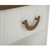 Mauro Ferretti comodino Tolosa 48x40x62 cm bianco marrone