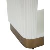 Mauro Ferretti comodino Tolosa 48x40x62 cm bianco marrone