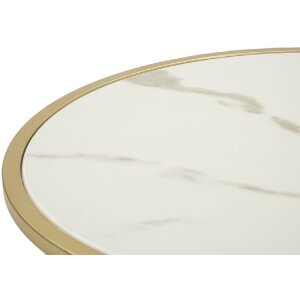 Mauro Ferretti Comodino Sharon Ø 43x48 cm oro bianco