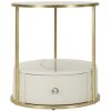 Mauro Ferretti Comodino Sharon Ø 43x48 cm oro bianco