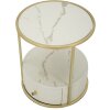 Mauro Ferretti Comodino Sharon Ø 43x48 cm oro bianco
