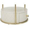 Mauro Ferretti Comodino Sharon Ø 43x48 cm oro bianco