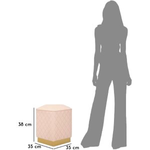 Mauro Ferretti Sgabello Sharon 35x35x38 cm oro rosa