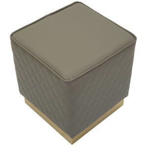 Mauro Ferretti Sgabello Sharon 35x35x38 cm grigio oro