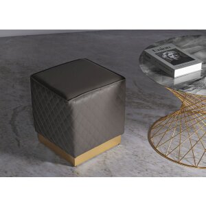 Mauro Ferretti Sgabello Sharon 35x35x38 cm grigio oro