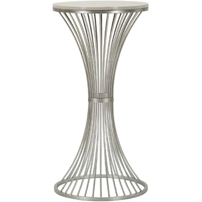Mauro Ferretti Tavolino Funnel Ø 40x79 cm argento