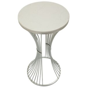 Mauro Ferretti Tavolino Funnel Ø 40x79 cm argento