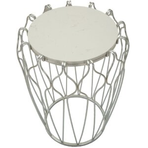 Mauro Ferretti Tavolino Hook Ø47,5x61,5 cm argento