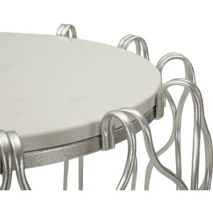 Mauro Ferretti Tavolino Hook Ø47,5x61,5 cm argento