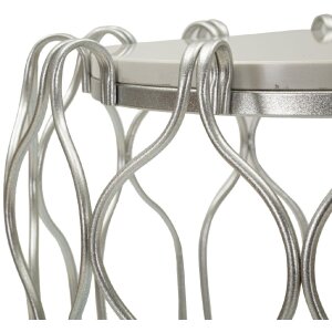 Mauro Ferretti Tavolino Hook Ø47,5x61,5 cm argento