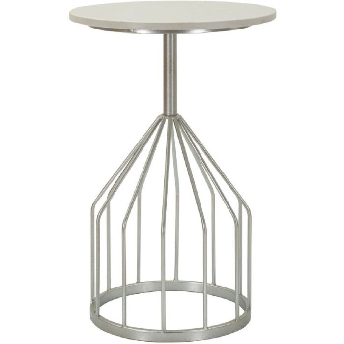 Tavolino tumbler Mauro Ferretti Ø 37,5x58 cm argento