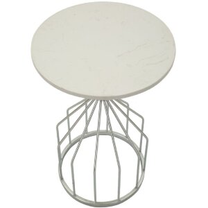 Tavolino tumbler Mauro Ferretti Ø 37,5x58 cm argento