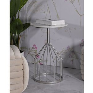 Tavolino tumbler Mauro Ferretti Ø 37,5x58 cm argento
