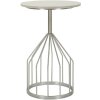 Tavolino tumbler Mauro Ferretti Ø 37,5x58 cm argento