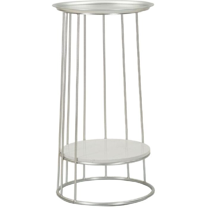 Mauro Ferretti Tavolino Towery Ø 40x76 cm argento