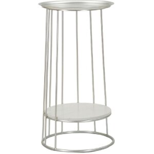 Mauro Ferretti Tavolino Towery Ø 40x76 cm argento