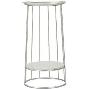 Mauro Ferretti Tavolino Towery Ø 40x76 cm argento